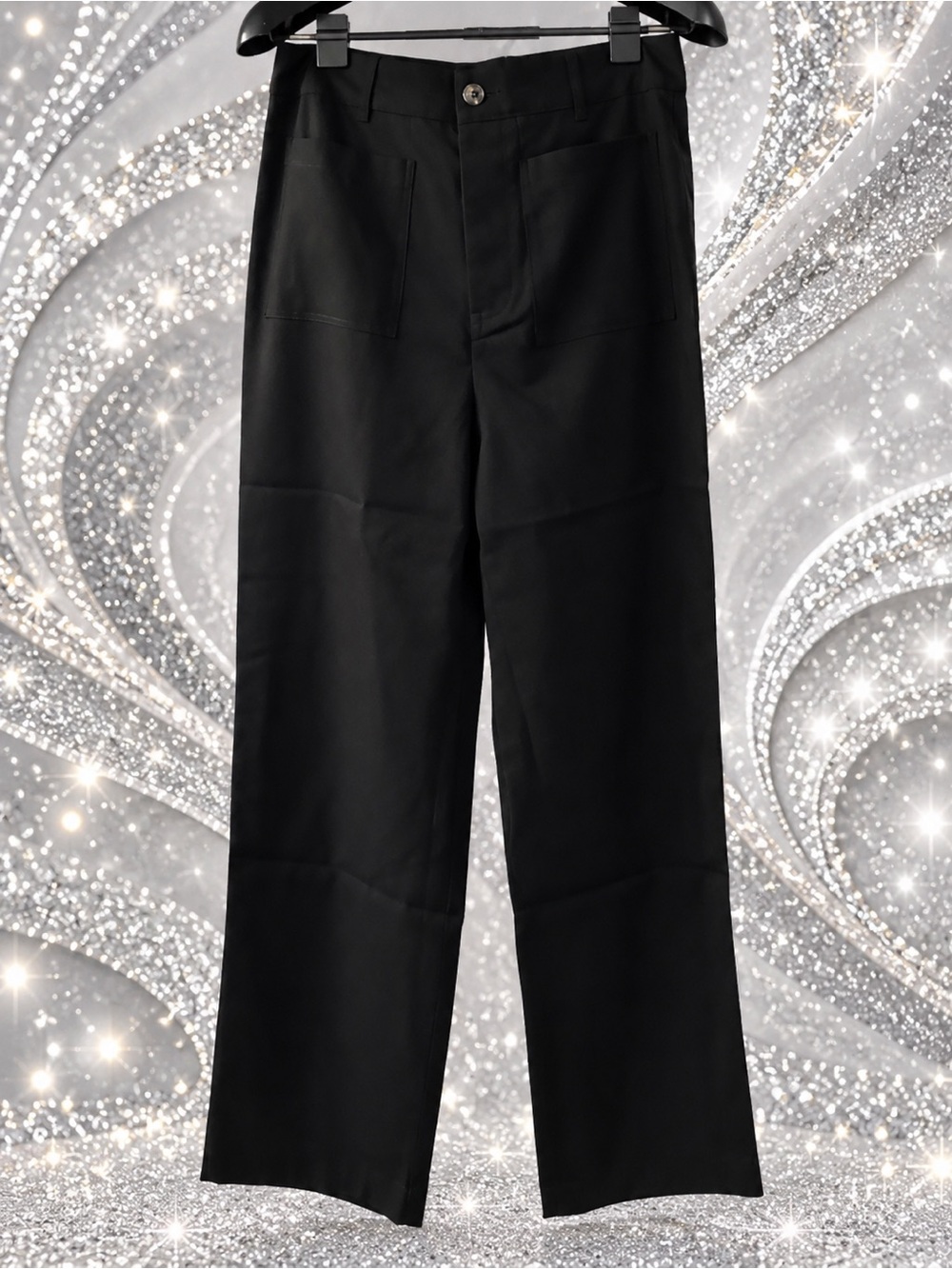 Halara Womens Black Wide Leg Pants Medium Regular NWT